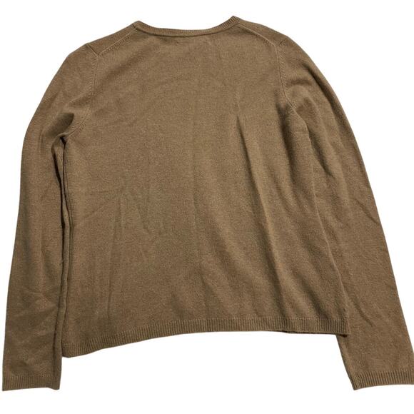 Valerie Stevens 2-Ply 100% Cashmere Crew Neck Sweater Women's Size Medium Brown - Picture 7 of 8